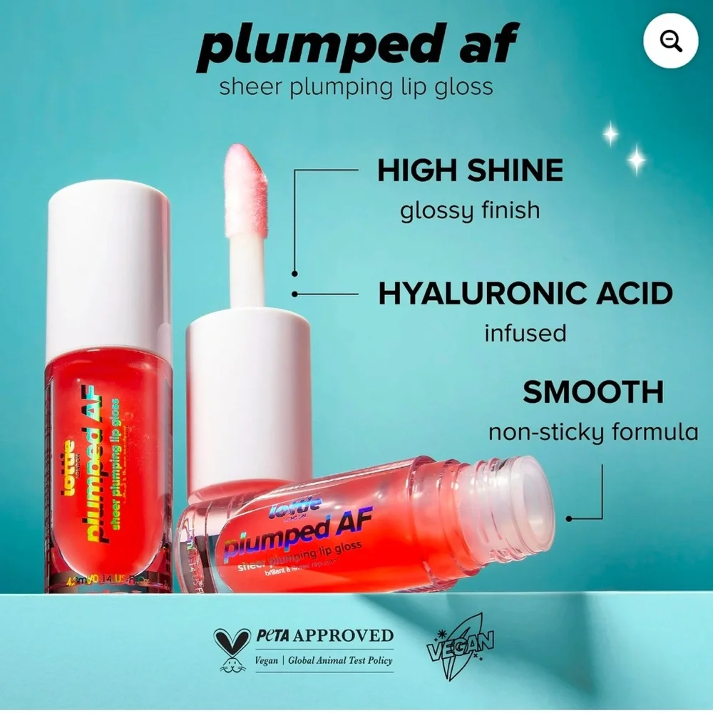 Lottie London Plumped AF Plumping Lip Gloss Set (4 universal shades)